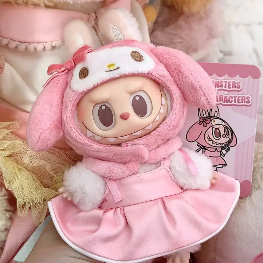[SOLD OUT] 2개 라부부 더 몬스터즈 x 산리오 캐릭터 시리즈 인형 키링 개봉박스