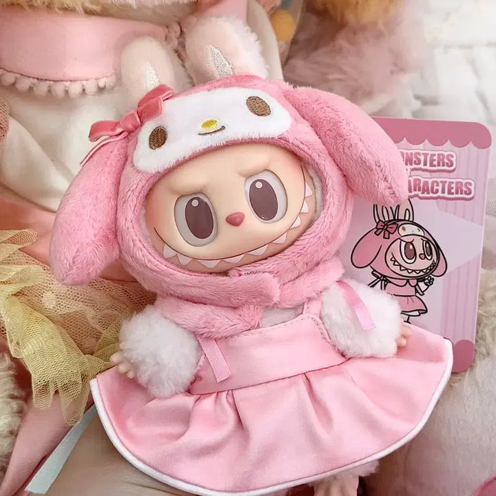 [SOLD OUT] 2개 라부부 더 몬스터즈 x 산리오 캐릭터 시리즈 인형 키링 개봉박스