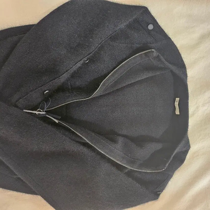 [BUNJANG] It MICHAA Black Angora Zip-up Cardigan / 잇미샤 블랙 앙고라 집업 가디건 55