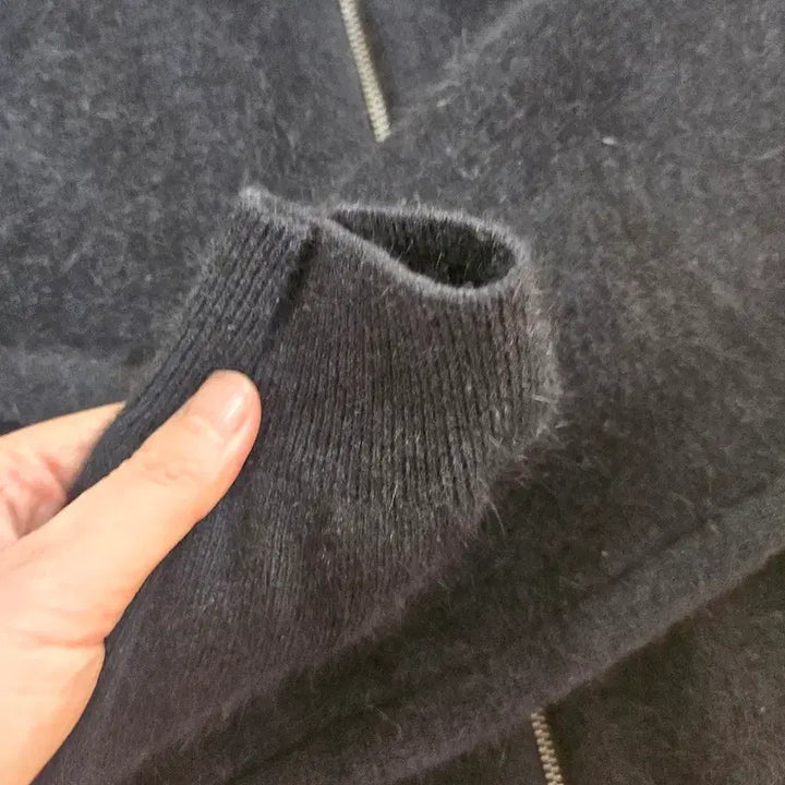 [BUNJANG] It MICHAA Black Angora Zip-up Cardigan / 잇미샤 블랙 앙고라 집업 가디건 55
