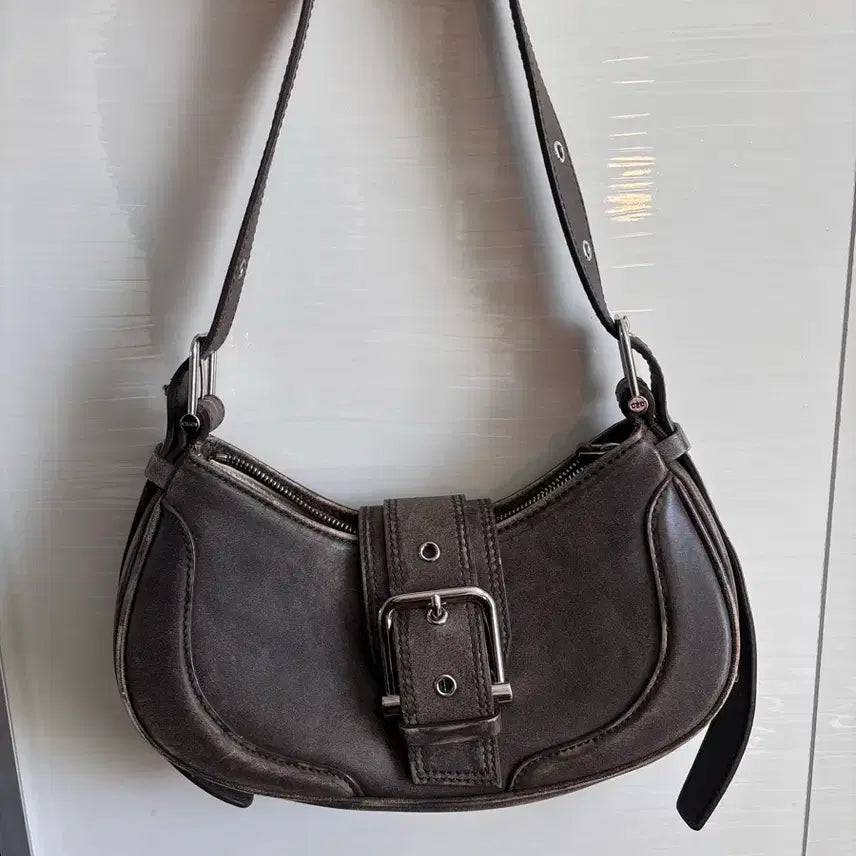 [BUNJANG] Osnoi Hobo Bag Vintage Brown Shoulder Bag / 오소이 호보백 브로클 빈티지 브라운 숄더백