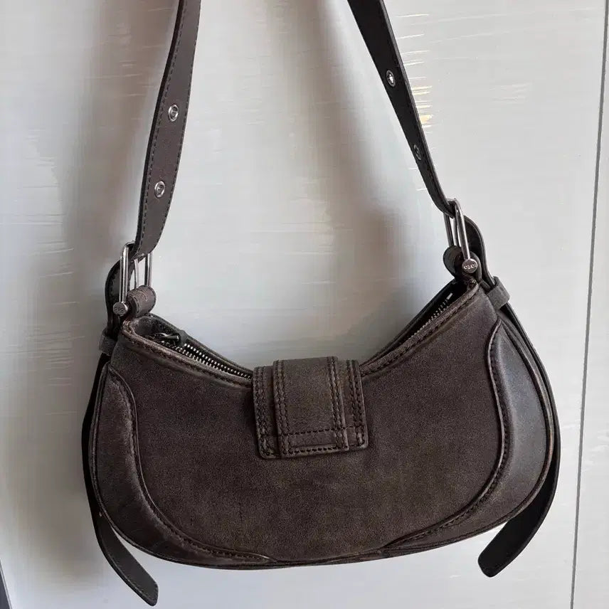 [BUNJANG] Osnoi Hobo Bag Vintage Brown Shoulder Bag / 오소이 호보백 브로클 빈티지 브라운 숄더백