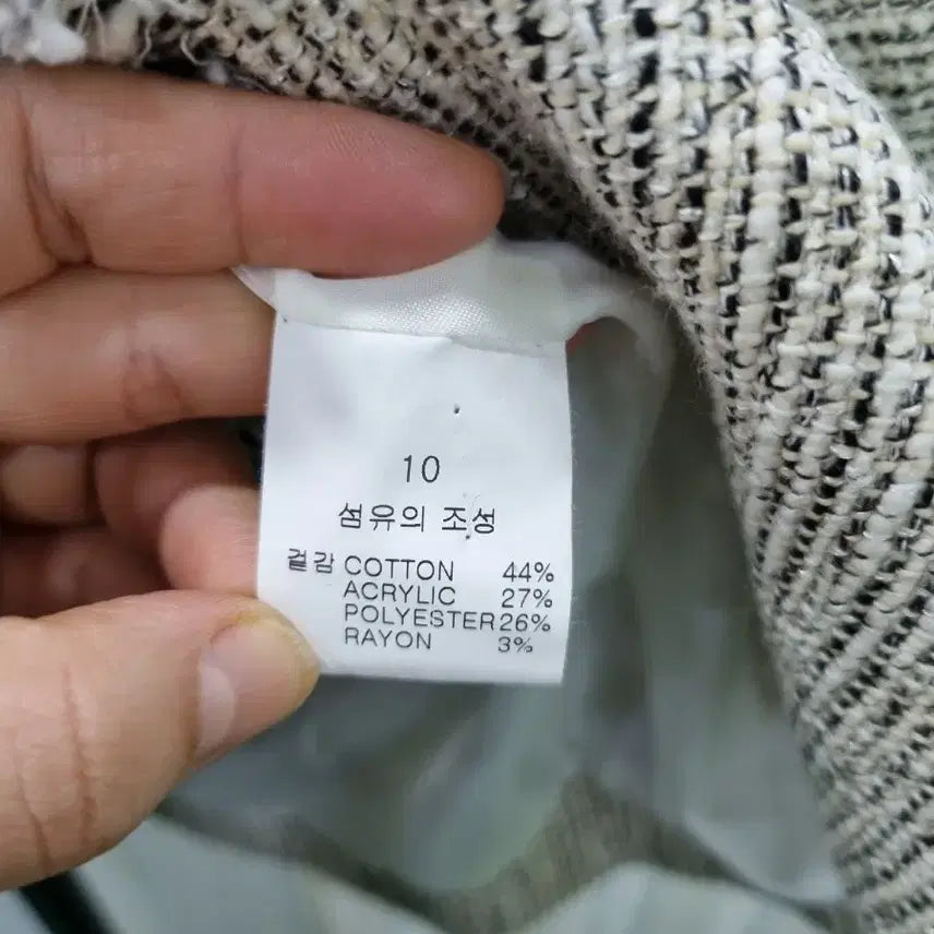 [BUNJANG] LUSSO Tweed Denim Jacket / LUSSO트위드 데님 배색 자켓