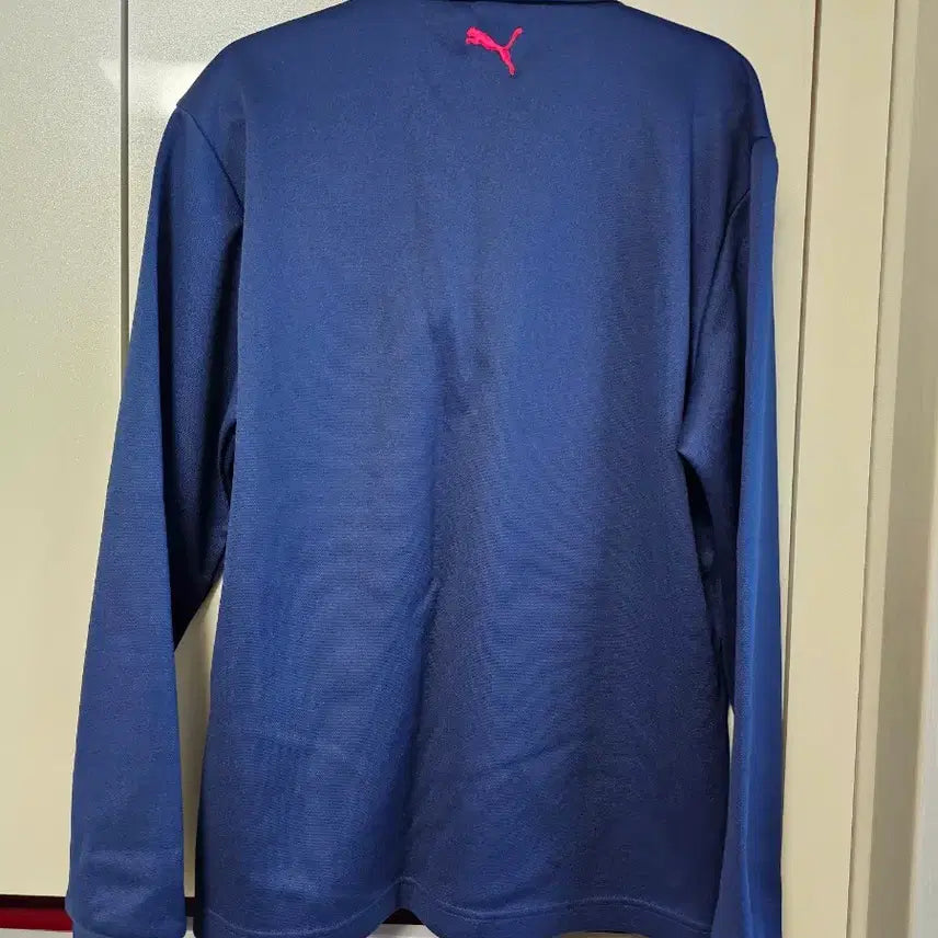 [BUNJANG] Puma Navy Long Sleeve Fleece Lined Polo Shirt / 푸마 네이비 긴팔 기모 폴로티 100