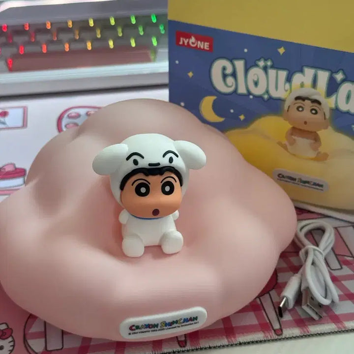 [BUNJANG] JYONE Crayon Shin-chan Silicone Night Light Pink / JYONE 짱구 실리콘 수면등 핑크