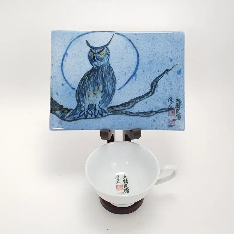 [BUNJANG] Owl Art Tile Craft Piece / 부엉이 아트 타일 공예 작품