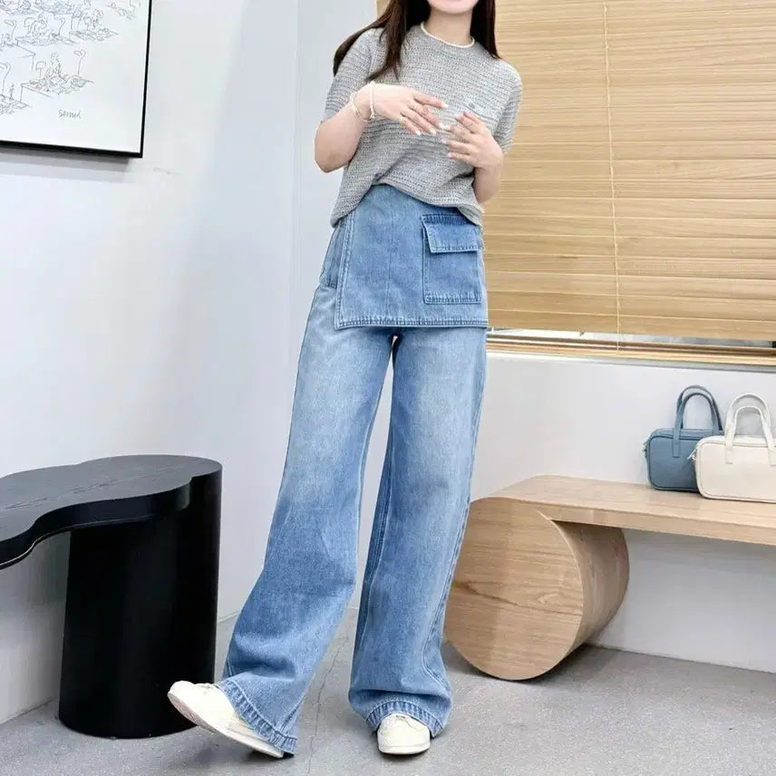 [BUNJANG] Unique Wrap Pocket Denim Pants (L/66) / 유니크 랩 포켓 데님 / 66 고퀄리티 프리미엄 브랜드공정 국내