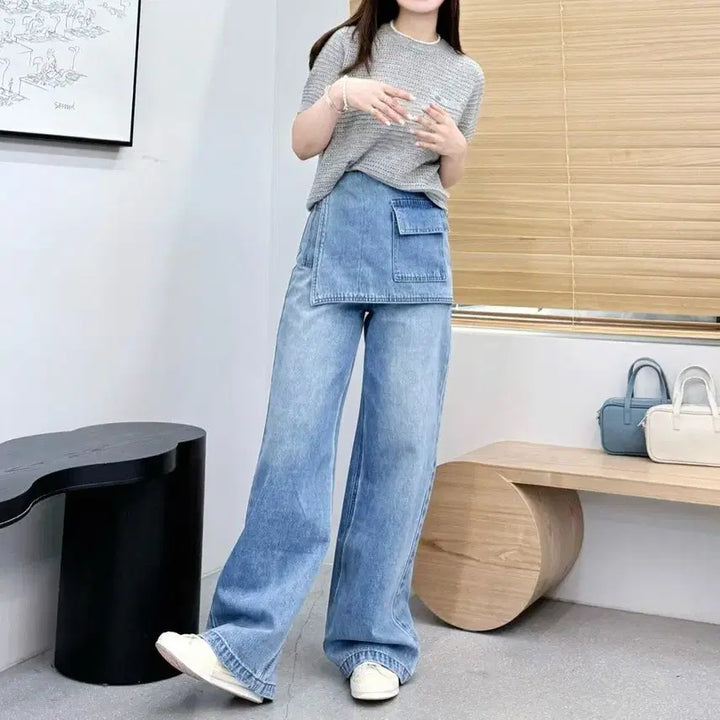 [BUNJANG] Unique Wrap Pocket Denim Pants (L/66) / 유니크 랩 포켓 데님 / 66 고퀄리티 프리미엄 브랜드공정 국내