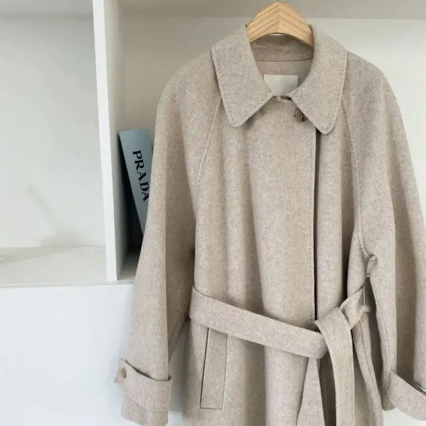 [BUNJANG] Oatmeal Wool 90% Handmade Coat / 오트밀 울90핸드메이드코트