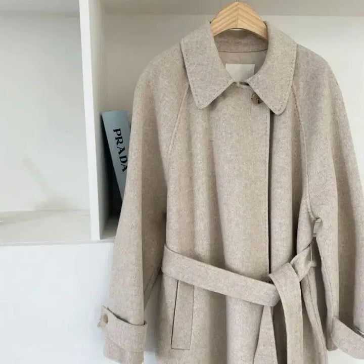 [BUNJANG] Oatmeal Wool 90% Handmade Coat / 오트밀 울90핸드메이드코트