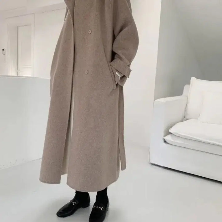 [BUNJANG] Oatmeal Wool 90% Handmade Coat / 오트밀 울90핸드메이드코트