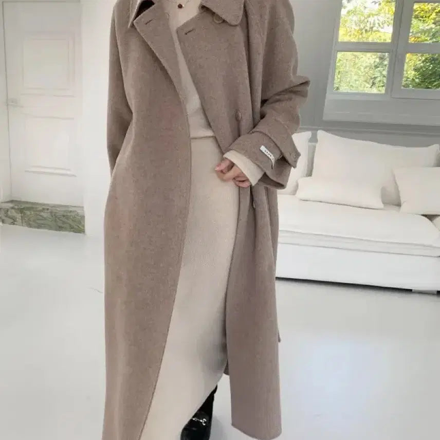 [BUNJANG] Oatmeal Wool 90% Handmade Coat / 오트밀 울90핸드메이드코트