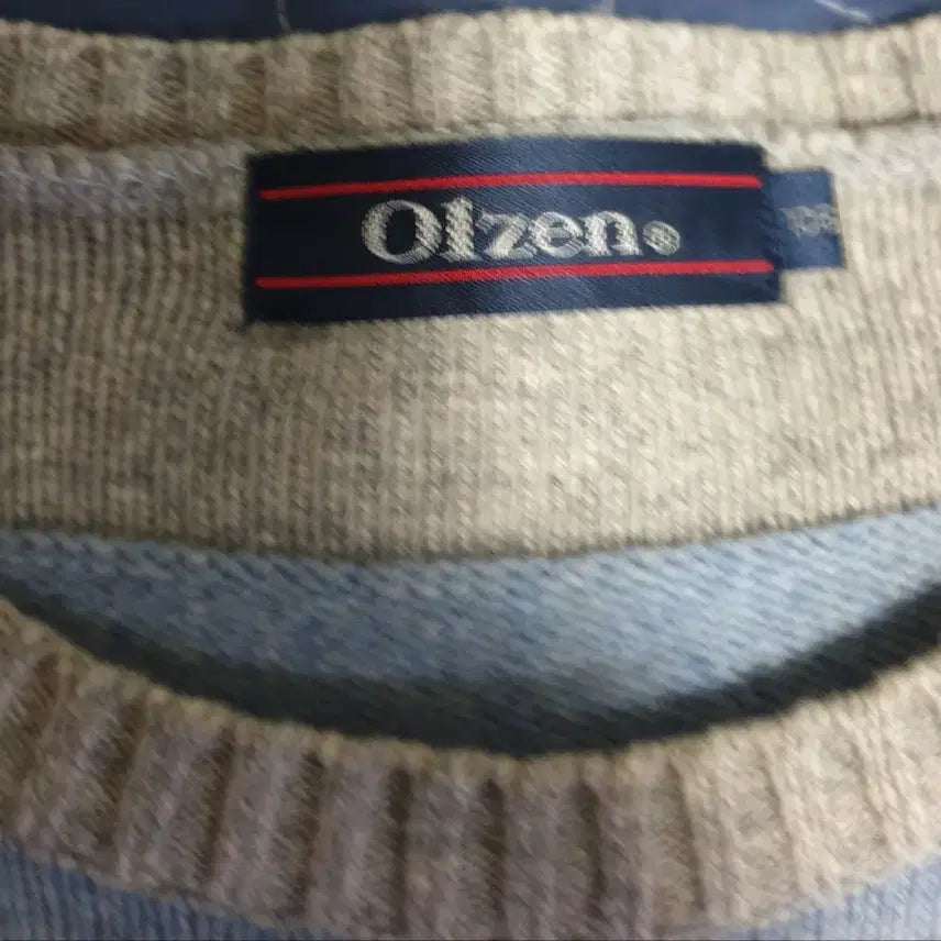 [BUNJANG] OLZEN Lambswool Striped Knit Sweater / 올젠 램스울100% 스트라이프 배색 라운드넥 니트 (105)