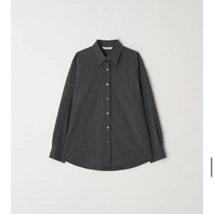 [BUNJANG] Notia Gray Striped Shirt / 노티아 그레이 스트라이프 셔츠 (옷걸이 포함)