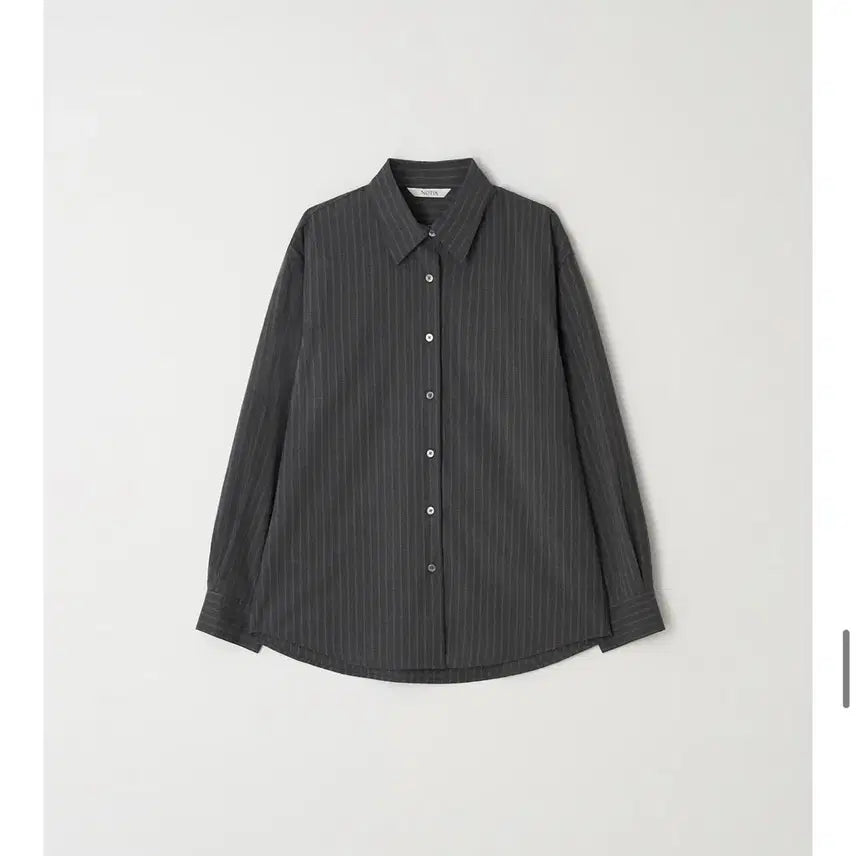 [BUNJANG] Notia Gray Striped Shirt / 노티아 그레이 스트라이프 셔츠 (옷걸이 포함)
