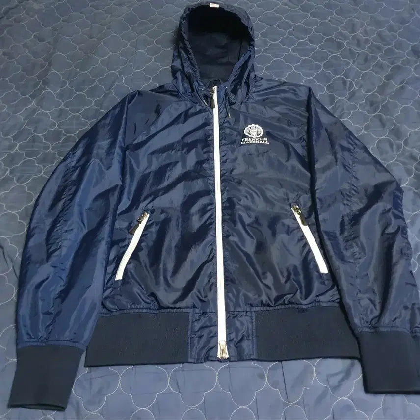 [SOLD OUT] (빈티지) 프랭클린 앤 마샬 캠퍼스 OG 후드 바람막이 네이비 (M)