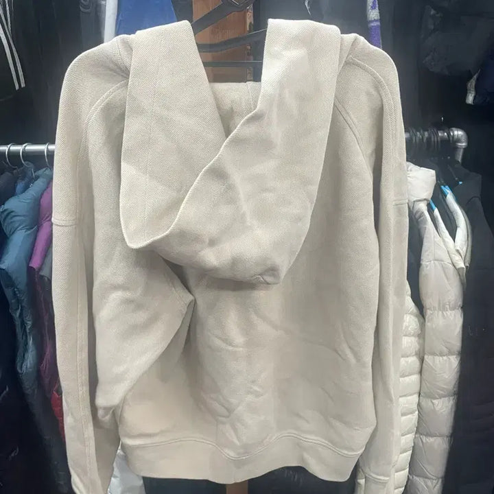 [BUNJANG] Hazzys Ivory Zip Detail Sweatshirt / 헤지스 맨투맨 아이보리 M 가슴60기장65