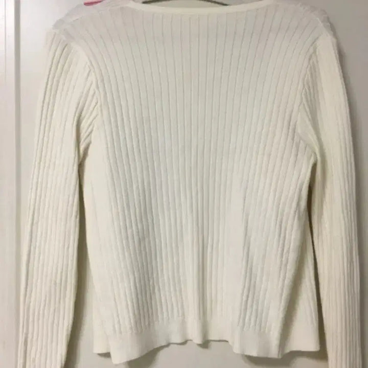[BUNJANG] Ivory Ribbed Knit Cardigan / 아이보리 골지 니트 가디건