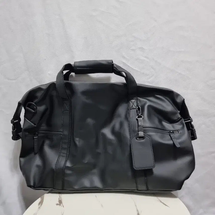 [BUNJANG] Black Leather Boston Bag / 202. 블랙 가죽 보스턴백 가방