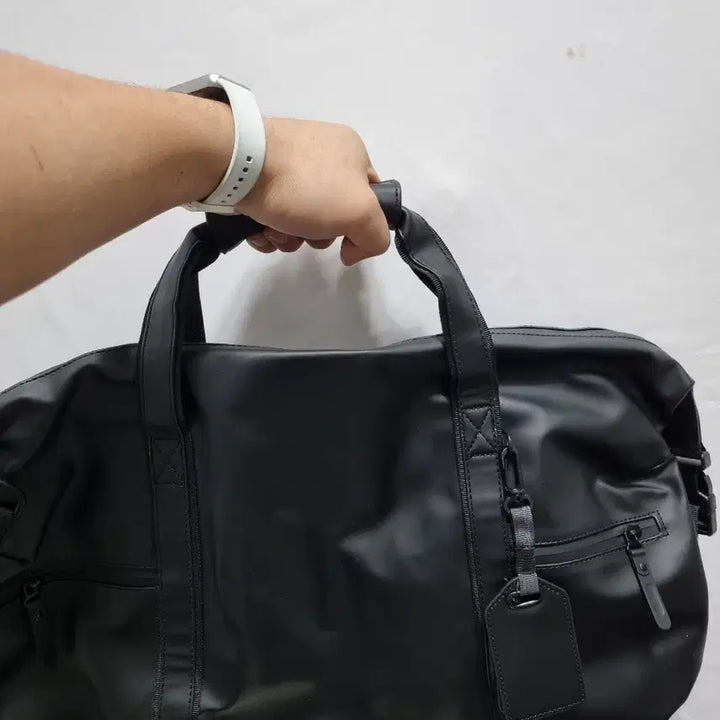 [BUNJANG] Black Leather Boston Bag / 202. 블랙 가죽 보스턴백 가방