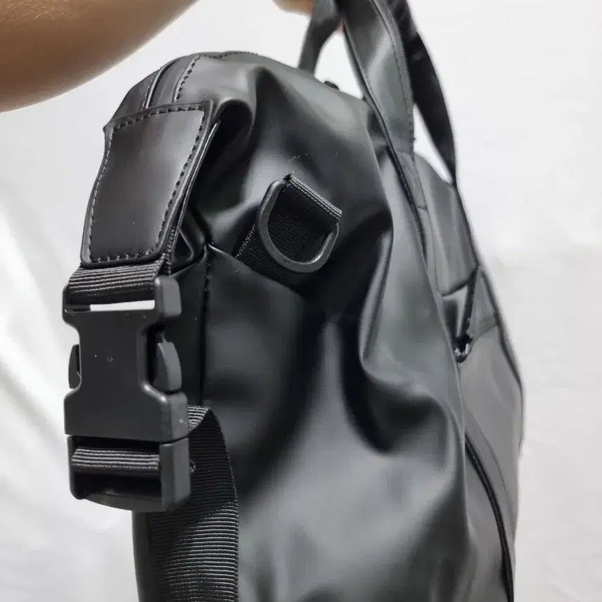 [BUNJANG] Black Leather Boston Bag / 202. 블랙 가죽 보스턴백 가방
