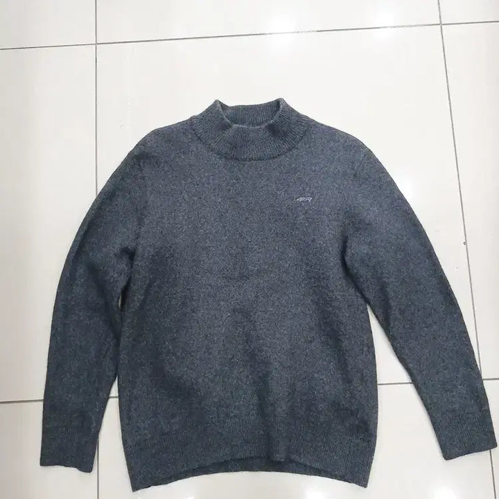 [BUNJANG] Louis Castel Gray Half-Neck Knit Top / 루이까스텔 진회색 호칭100수축해서 실제 약90사이즈 반목폴라 니트티중고