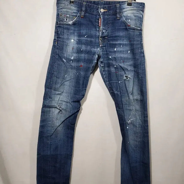 [BUNJANG] Dsquared2 Paint Denim Jeans / 디스퀘어드2  패인트  스판 데님 청바지
