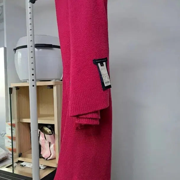 [BUNJANG] Tommy Hilfiger Red Knit Muffler / 타미힐피거 레드 니트 머플러
