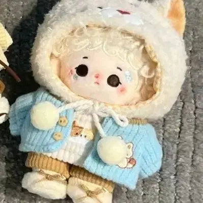 [BUNJANG] 10cm Tricolor Cat Doll Outfit Set / 10cm 인형옷 삼색 고양이 5점셋