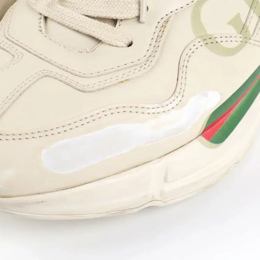 [BUNJANG] Gucci Rhyton Leather Sneakers / [중고명품다올] 구찌 라이톤 레더 스니커즈 528892 7.5사이즈