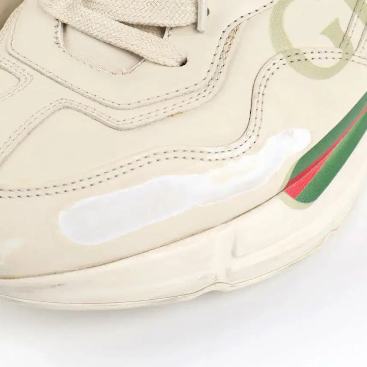 [BUNJANG] Gucci Rhyton Leather Sneakers / [중고명품다올] 구찌 라이톤 레더 스니커즈 528892 7.5사이즈