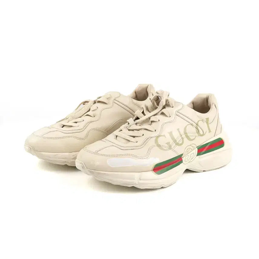 [BUNJANG] Gucci Rhyton Leather Sneakers / [중고명품다올] 구찌 라이톤 레더 스니커즈 528892 7.5사이즈