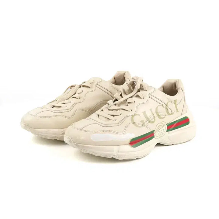 [BUNJANG] Gucci Rhyton Leather Sneakers / [중고명품다올] 구찌 라이톤 레더 스니커즈 528892 7.5사이즈