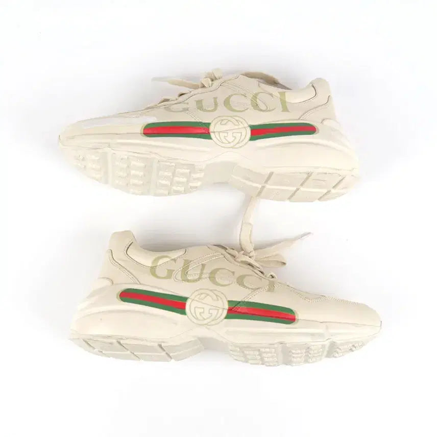 [BUNJANG] Gucci Rhyton Leather Sneakers / [중고명품다올] 구찌 라이톤 레더 스니커즈 528892 7.5사이즈