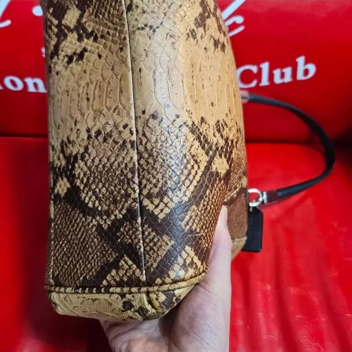 [BUNJANG] COACH Python Minetta Embossed Leather Tote Bag / 코치(COACH) 파이톤 미네타 엠보싱 가죽 토트백