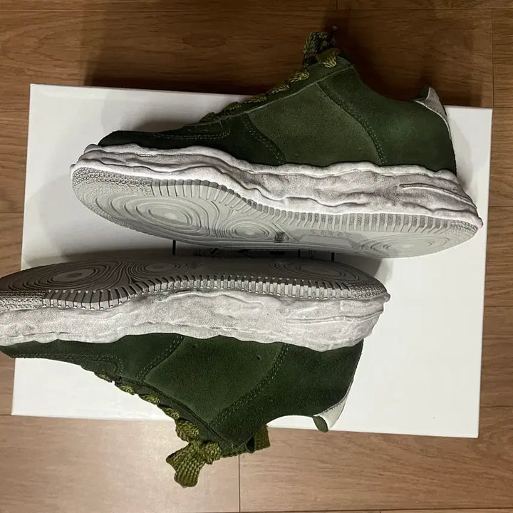 [BUNJANG] Mihara Yasuhiro Wayne Brushed Suede Sneakers / 미하라 야스히로 웨인 브러쉬드 스웨이드 그린 (size 37 + 새상품)