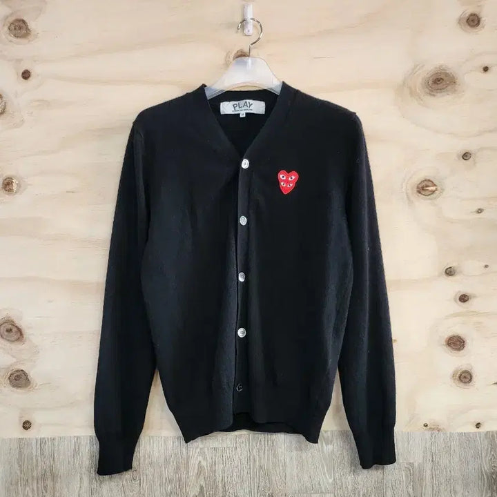 [BUNJANG] Comme des Garcons Double Heart Patch Cardigan / 859) 꼼데가르송 더블하트 와펜 가디건