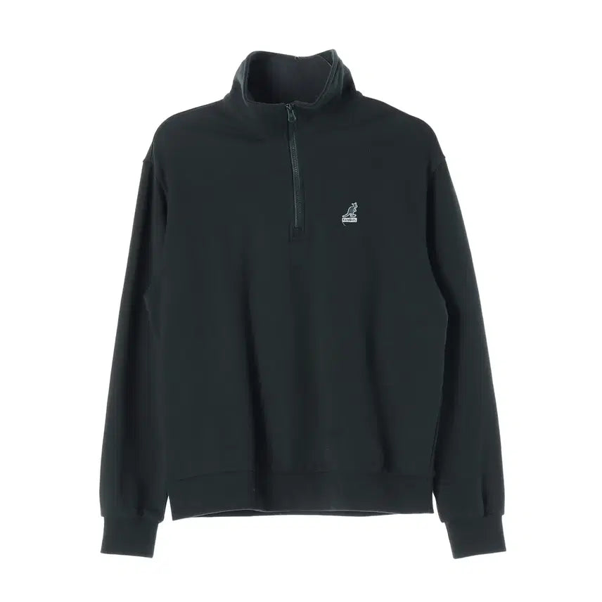 [BUNJANG] Kangol Logo Embroidered Half Zip Up Sweatshirt Green / 캉골 23FW 로고 자수 하프집업 카라 맨투맨 스웨트셔츠 그린