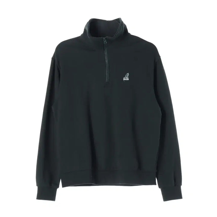 [BUNJANG] Kangol Logo Embroidered Half Zip Up Sweatshirt Green / 캉골 23FW 로고 자수 하프집업 카라 맨투맨 스웨트셔츠 그린
