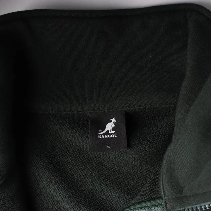 [BUNJANG] Kangol Logo Embroidered Half Zip Up Sweatshirt Green / 캉골 23FW 로고 자수 하프집업 카라 맨투맨 스웨트셔츠 그린
