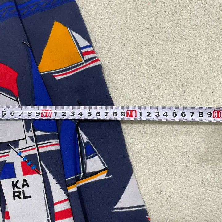 [BUNJANG] Karl Lagerfeld Marine Print Fleece Long Skirt / 66 칼라거펠트 마린 프린트 플리스 롱 스커트 (새상품) 0312-1