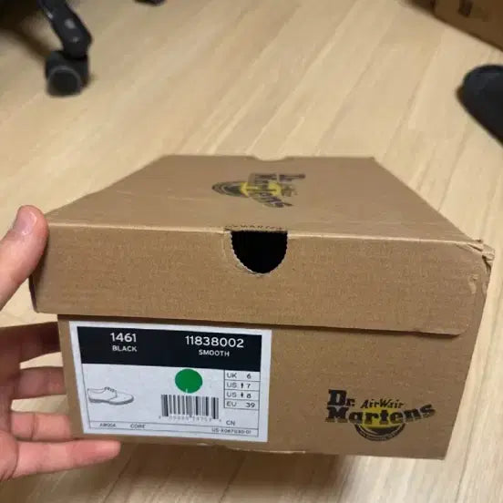 [BUNJANG] Dr. Martens 1461 Smooth Black Derby Shoes / uk6,250) 닥터마틴 1461 스무스 블랙 3홀 더비