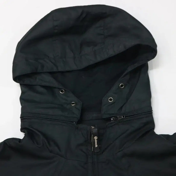 [BUNJANG] Airwalk Ripstop Technical Hooded Windbreaker (M) / 일본 에어워크 블랙 립스탑 테크니컬 후드 윈드브레이커 (M)