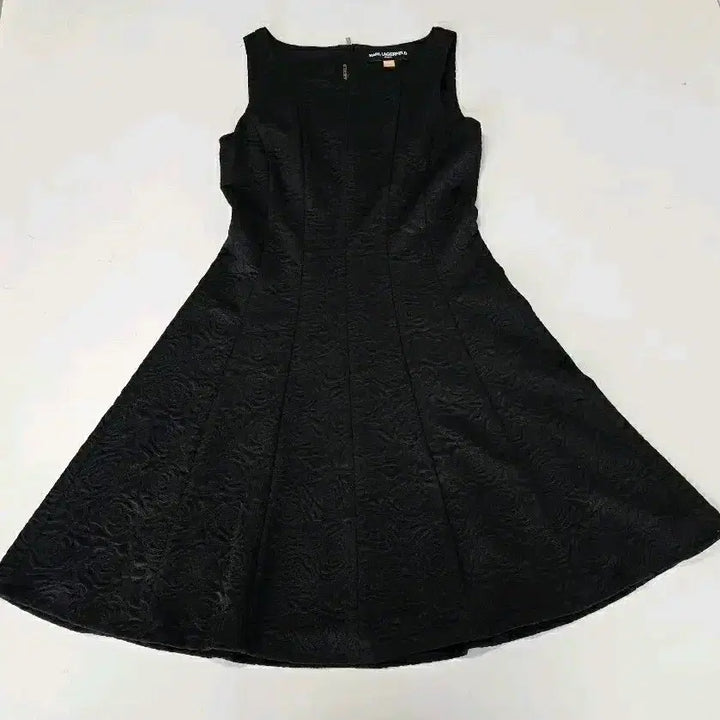 [BUNJANG] Karl Lagerfeld Rose Pattern Sleeveless Dress / 칼라거펠트 로즈 패턴 슬리브리스 원피스 블랙8