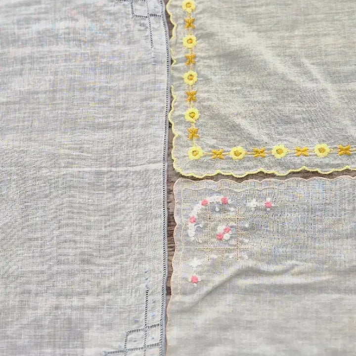 [BUNJANG] Vintage Embroidered Lace Handkerchief / 빈티지 손수건 (자수/레이스)