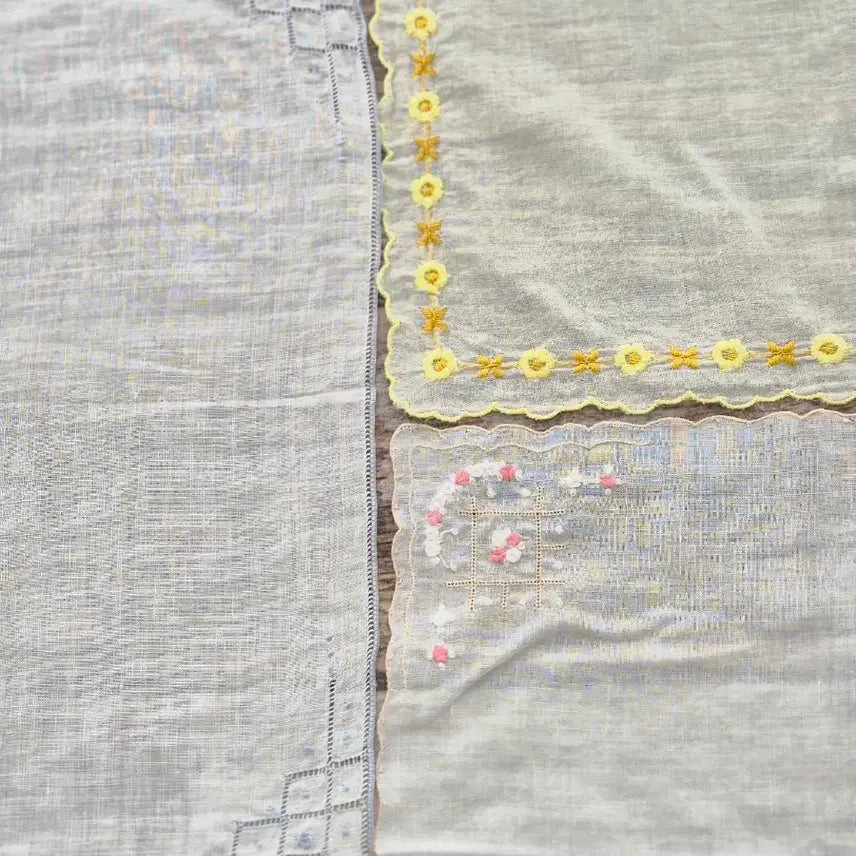 [BUNJANG] Vintage Embroidered Lace Handkerchief / 빈티지 손수건 (자수/레이스)