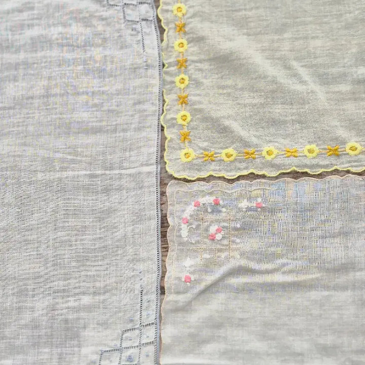 [BUNJANG] Vintage Embroidered Lace Handkerchief / 빈티지 손수건 (자수/레이스)