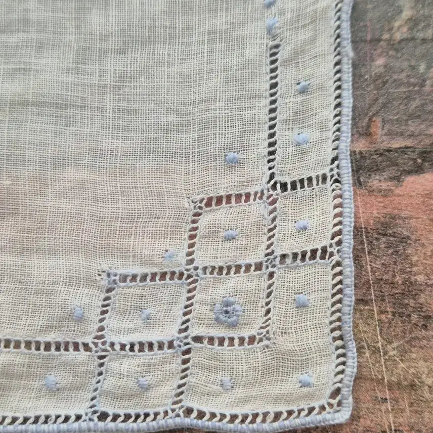 [BUNJANG] Vintage Embroidered Lace Handkerchief / 빈티지 손수건 (자수/레이스)
