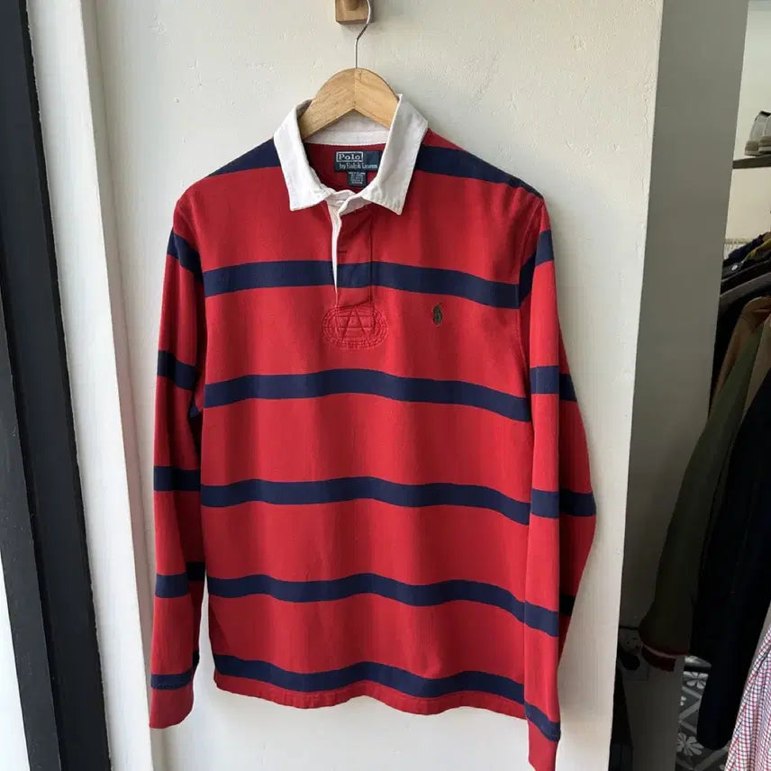 [BUNJANG] Polo Ralph Lauren Striped Rugby Shirt / 16305 - 폴로 랄프로렌 스트라이프 럭비티