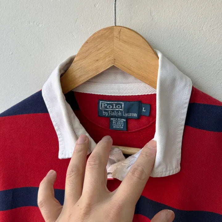 [BUNJANG] Polo Ralph Lauren Striped Rugby Shirt / 16305 - 폴로 랄프로렌 스트라이프 럭비티